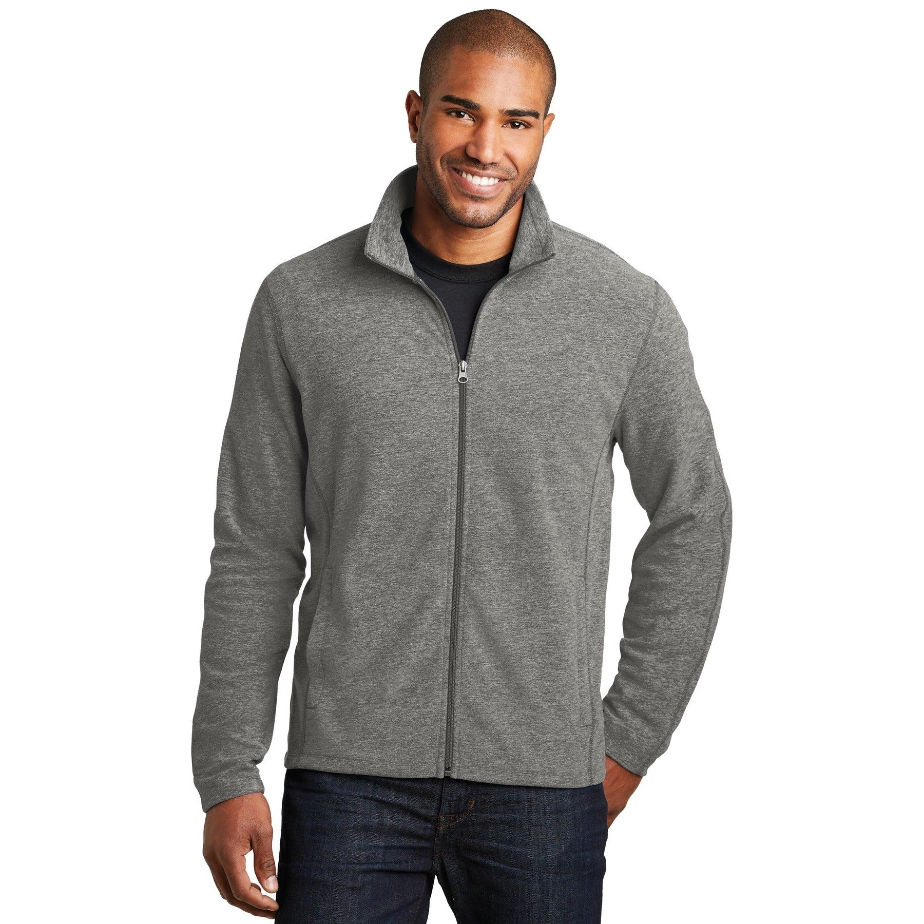Port Authority-Port Authority® Heather Microfleece Full-Zip Jacket. F235-MedTech-3